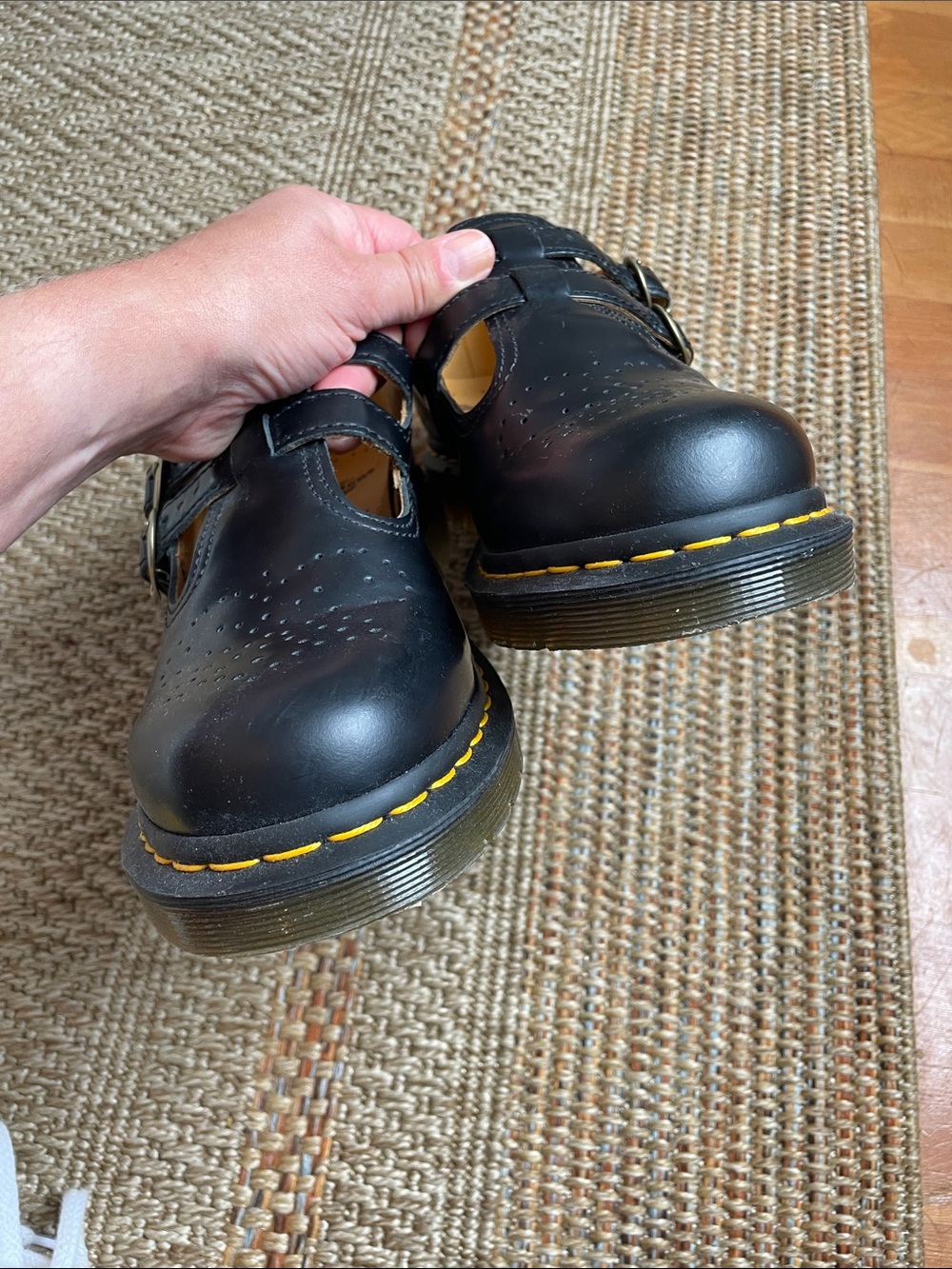Dr. Martens Black Double-Strap Mary Jane Shoes - Picture 9 of 9
